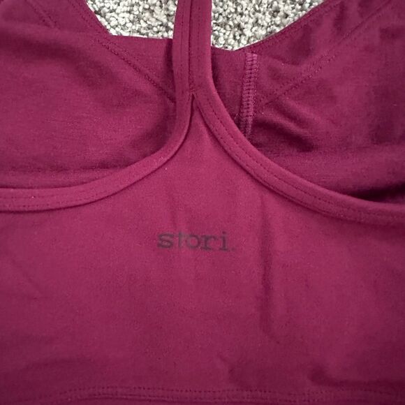 Women's Burgundy Sports Bra - Picture 4 of 4